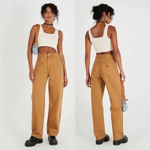 Abrand Carrie Straight Leg Jeans in Toffee - Size 27